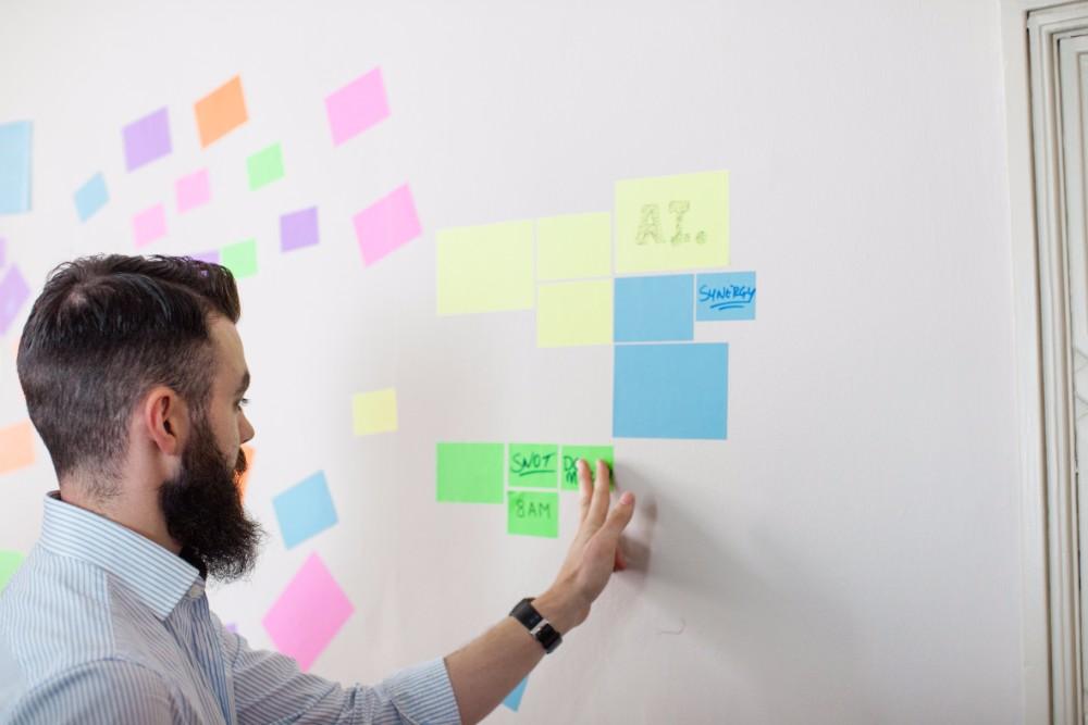 Static Notes On A Wall