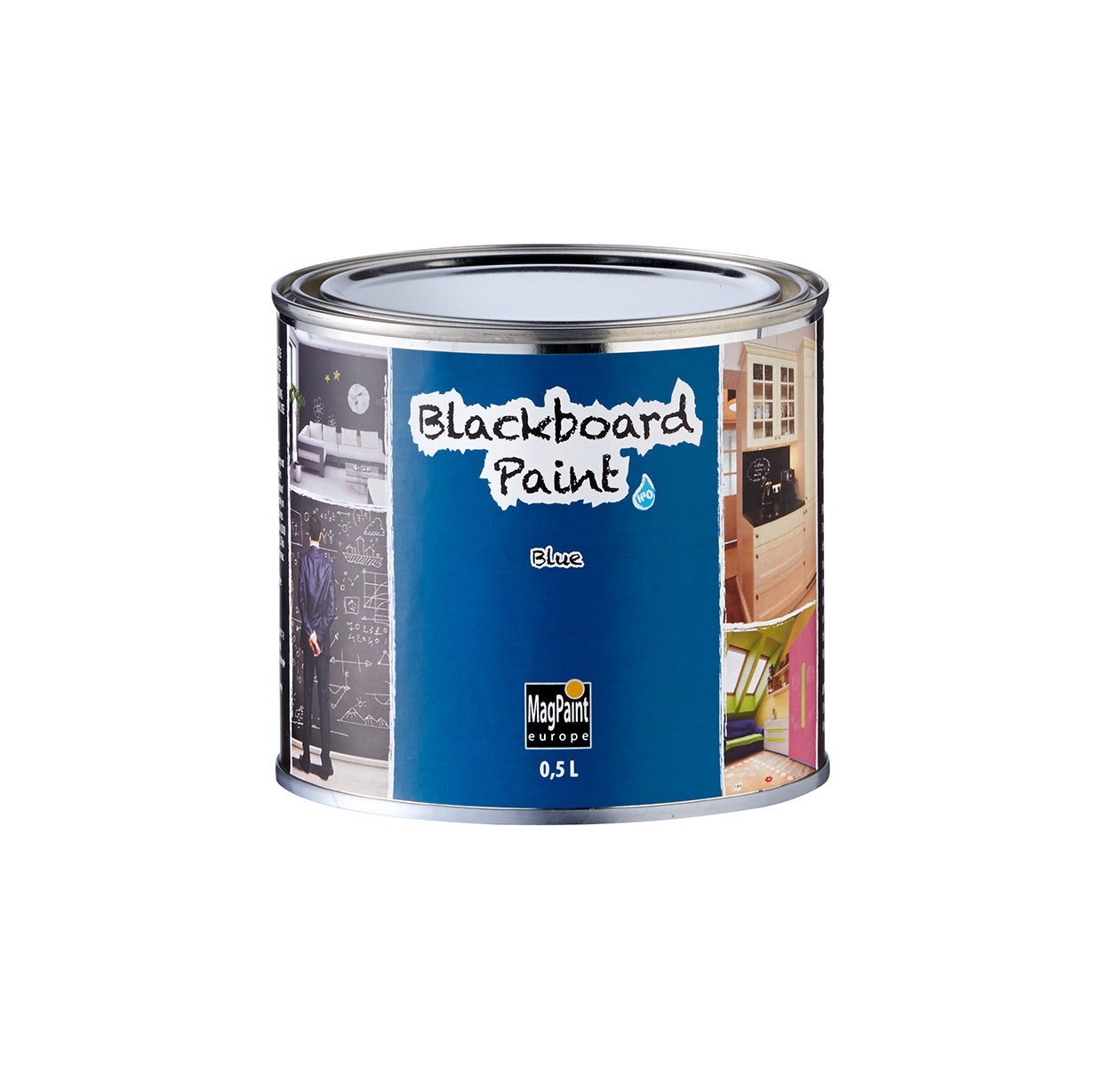 Blackboard Paint - blue tin