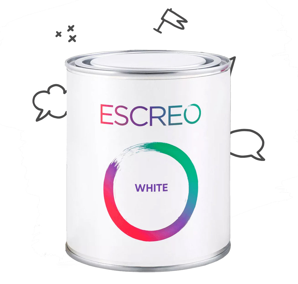 Escreo Whiteboard Paint - White 15m²