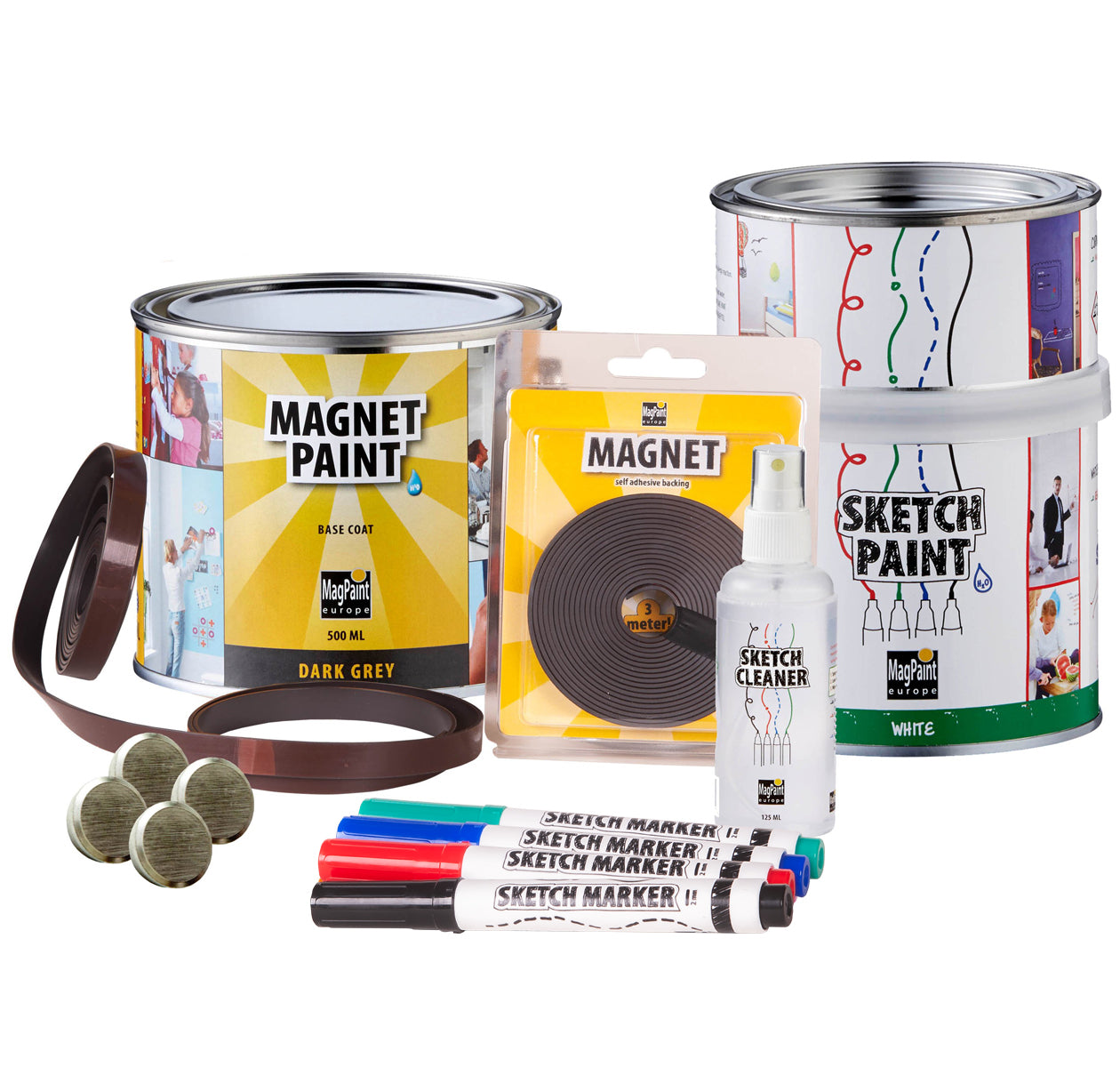 Magnetic Whiteboard Wall Bundle