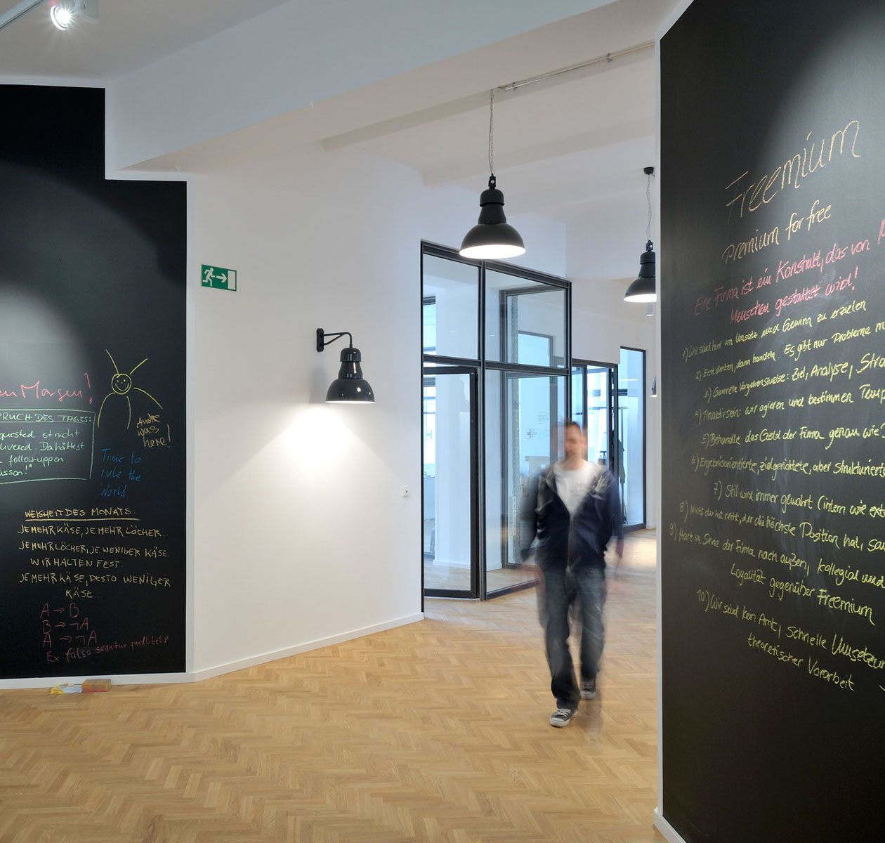 Self Adhesive Blackboard Wallpaper in a office